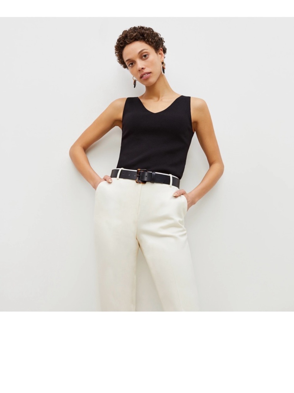 NWT M.M. Lafleur The Peggy Top - 365Knit in Black Size: Medium